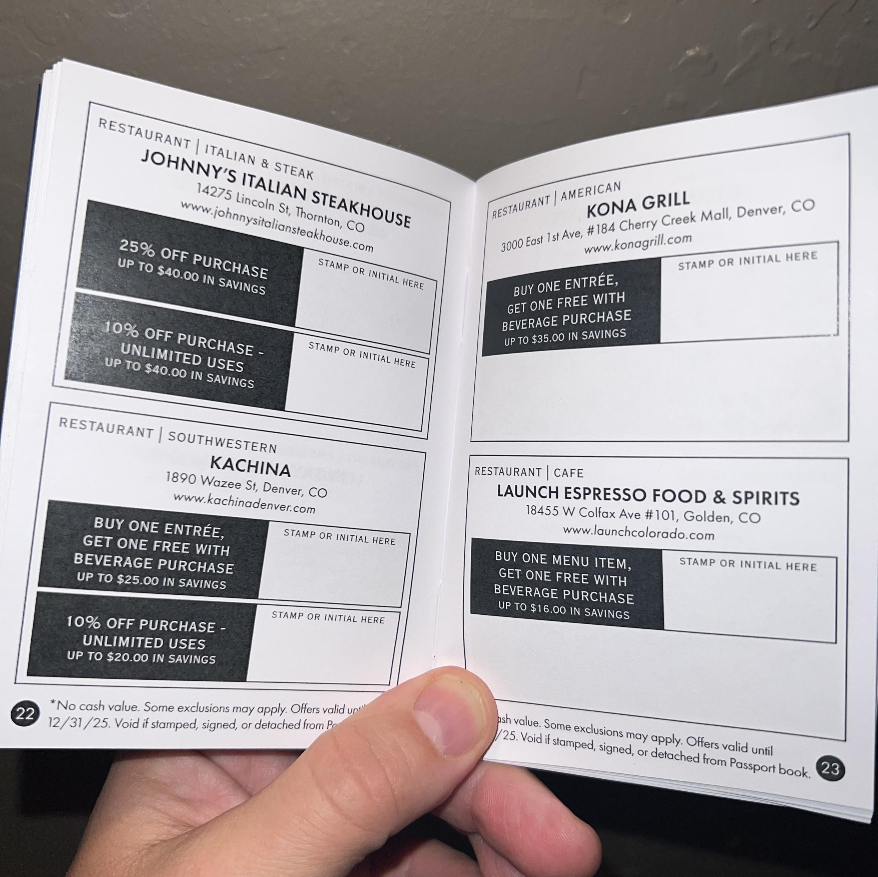 2025 Eat+Drink Denver Passport Book (Up to 75% Off!)